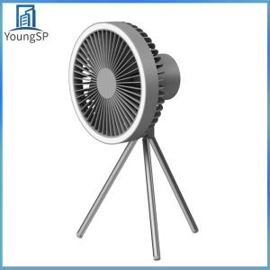 [Fast Delivery] Rechargeable USB Tent Fan with LED Light Tripod W/ Timer Function for Outdoor Canopy Travel Fishing