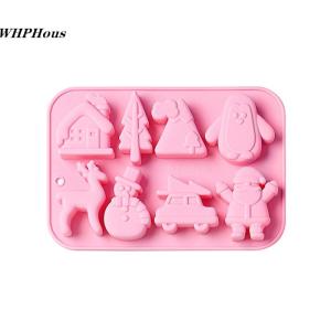 XZ🔥🔥🔥 Christmas Silicone Baking Mold Holiday Silicone Mold Soap Candy Mold For Chocolate Jello Snowman Santa Baking Mold