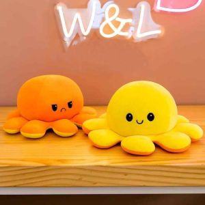 Bạch tuộc đồ chơi gấu bạch tuộc cảm xúc 2 mặt gấu bông miniso siêu mịn cao cấp nhiều màu