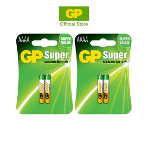 GP Super Alkaline 2s E96 AAAA Battery (Bundle of 2 Ideal for: Stylus Pen/Medical Devices/Headlamps)