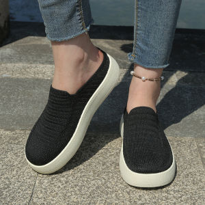Free Shipping Breathable Closed-Toe WomenS Sandals With Thick Platform Soles Casual And Versatile Slip-On Outdoor Slippers For Women