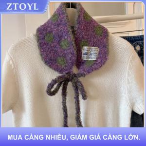 【ZTOYL】 Mùa Đông Cô Gái Dệt Kim Earmuffs Màu Sắc Dễ Thương Phụ Nữ Chấm Dây Đeo Tai Bảo Vệ Phụ Nữ Ấm Áp Đa Năng Earflap