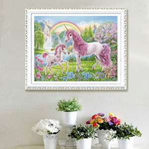 DIY Diamond Painting Full Kuda Pony Unicorn Rainbow 50x70 cm D639