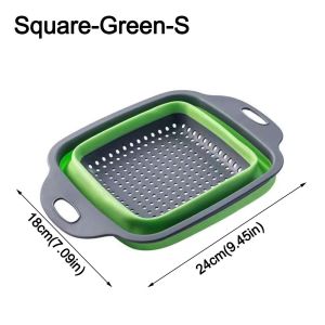 UTOPUS Silicone Folding Drainer Basket Food Grade Drain Device Collapsible Colander Easy Storage Multifunctional Collapsible Drainer Kitchen Use