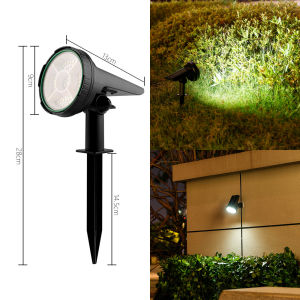 Solar Spotlight 55LED Ground Spike Light Outdoor Waterproof Wireless Lawn Lamp for Courtyard Garden Landscape Decor 太阳能射灯