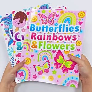 Kids Coloring Book Cartoon Doodle Sketch Early Learning Screen Free Activity Safe Paper Age 3 To 6