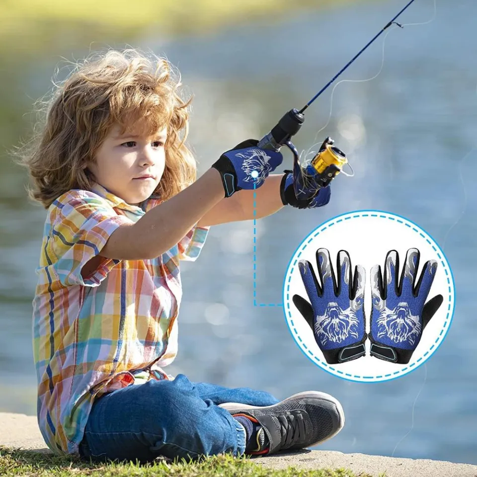 1Pair Kids Sport Gloves,Half Finger Gloves,Kids Boys Girls Cycling Gloves,Kids  Fishing Gloves for Camping Fishing Outdoor Sports - AliExpress