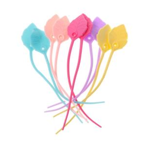 10pcs Leaf Shape Silicone Tie cáp đa năng Organizer Nguồn cung cấp hộ gia đình cho trong nhà túi đi dã ngoại ngoài trời niêm phong