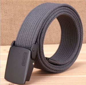 ikat Pinggang Pria Kain Canvas Nylon Gesper keren merk ENNIU