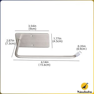 N.k.【Ready in Stock】 Toilet Paper Rack Towel Holder Kitchen Self-adhesive Hook Multifunctional Storage Rack 1Pc