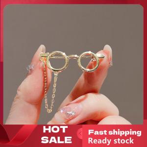 🚚【Local Express Delivery】🚚 Creative Glasses Frame Metal Brooches Sunglasses Tassel Chain Lapel Pin Cartoon Backpack Clothes Badges Corsage Fashion Jewelry Gift