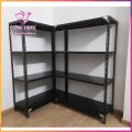 Kệ sắt  V lỗ đa năng 4 tầng, dài 1m x rộng 40cm x cao 1.2-1.5m. Lắp Ghép Đa Năng, kệ trưng bày sản phẩm. 