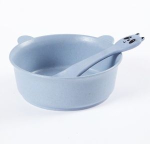 MGHL0343 Mangkok Mangkuk Piring Makan Anak Balita Bayi Silikon Silicone Wheat Straw Bowl Bentuk Beruang