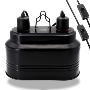 Snake Heating Light Twin Coffer Clock Control 160W Deep Coffer Design for Tort Amphibians 110V