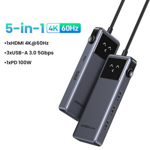 【4K 60Hz】UGREEN Uno 6-in-1 10Gbps USB C Multiport Adapter HUB HDMI for Thinkpad T14 Macbook Air M3 Samsung S26 S25 Ultra iPhone 17 Pro Max