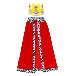 RUMI 80/90/130/150cm Halloween King Cloak Party Cosplay Costume Red Velvet Cosplay Dress Up Durable Shawl Boys Royal Prince Cape for Parent-child Activity