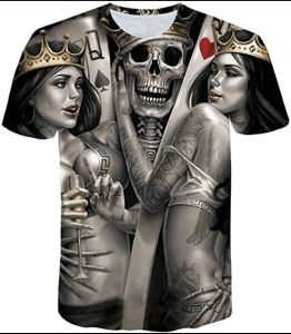 kaos pria/kaos desain tengkorak/kaos desain menarik