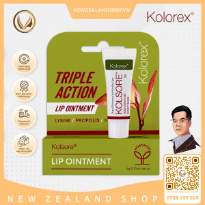 Kem hỗ trợ giảm chàm môi loét môi herpes môi Kolorex Kolsore Lip Care Ointment 5g