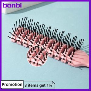 banbi Men Plastic Vent Hair Brush Anti-static Comb Hairdressing Salon Barber Curly Hair Care Wig Styling Tool Comb Brush Massage Tool