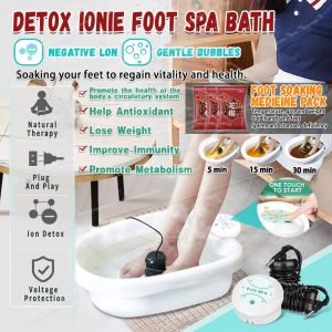 Foot Bath Personal Ionic Cleanse Machine Detox Foot Spa Machine Cell Device Set Basin Ionic Cleanse Bath Foot Spa Massage Detox