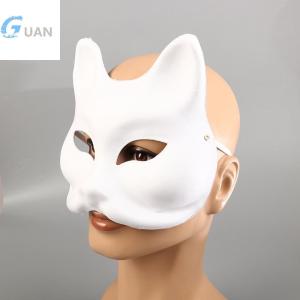 [COD] GUAN หน้ากากจิ้งจอกอนิเมะแบบทำมือหน้ากากคอสเพลย์ญี่ปุ่นหน้ากากแมววาดด้วยมืออุปกรณ์งานปาร์ตี้เทศกาลสวมหน้ากาก