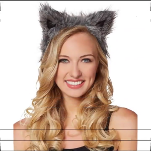 Elegant Gray Wolf Ear and Tail Set for Kids Costume Fun Animal Dresses Up for Halloweens and Party Supplies Decoration