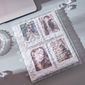 NCNC(OKDEALS01) Water Ripple Acrylic Photo Album Transparent 3 Inches Idol Picture Protector Durable Waterproof Photocard Collection Book Home