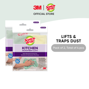 3M™ Scotch-Brite® Kitchen Microfiber Cloth Microfiber 2 pcs/pack For cleaning kitchen tools