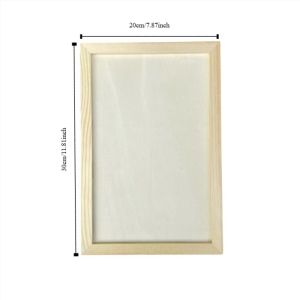 MILDGLOW Multi Size Blank Clay Frame Creartive Wooden Wooden Photo Holder Wooden Craft Party Decor Desktop Ornament Children Painting Drawing