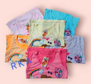 Isi Paket 1 3 6 Pcs PROMO SEPESIAL Tanktop Anak Perempuan Bergambar Lucu / Atasan Anak Cewek Motif Kartun / Singlet Anak