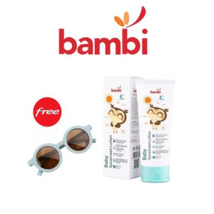 Bambi Sunscreen Lotion 100ml For Baby 6+ Months SPF 30+ PA+++ Sun Care Tabir Surya Bayi Waterproof