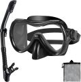Snorkeling Gear for Adults, Snorkel Mask Snorkel Set, Dry Top Snorkeling Gear for Adults, 180 ° Panoramic Wide View Anti-Fog Tempered Glass Scuba Diving Mask for Snorkeling Swimming Travel. 