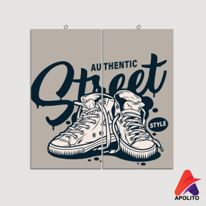 HIASAN DINDING SET ISI 2 SHOES STREET AESTHETIC WALL DECOR PAJANGAN DINDING POSTER KAYU RUANGAN