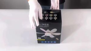 Gold Star Tri Color Ceiling Fan With Light Remote Control 6 Blades Light With Fan Ceiling