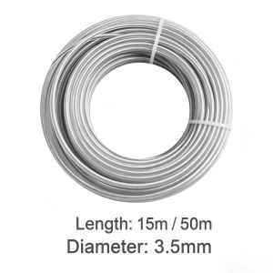 2026 2~4.0mm*15m~50m Steel Wire Grass Trimmer Line Round Brushcutter Trimmer Rope Brush Cutter Wires Rope Accessories