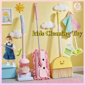 ST78FXHTC mini Bộ đồ chơi chổi lau nhà Phim hoạt hình Mô phỏng Bộ chổi và cây lau nhà Di động Đồ chơi nhà chơi Công việc nhà giáo dục sớm