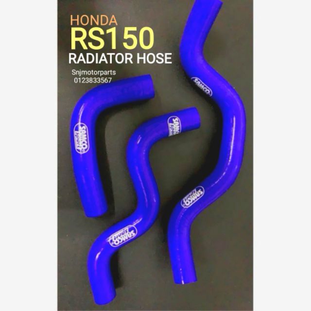 RS150 RSX 150 RACING SILICONE RADIATOR HOSE. COOLANT HOSE BLUE