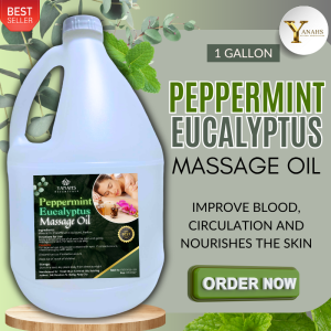 Peppermint Eucalyptus Scented Massage Oil – Relaxing Spa Formula 1 Gallon