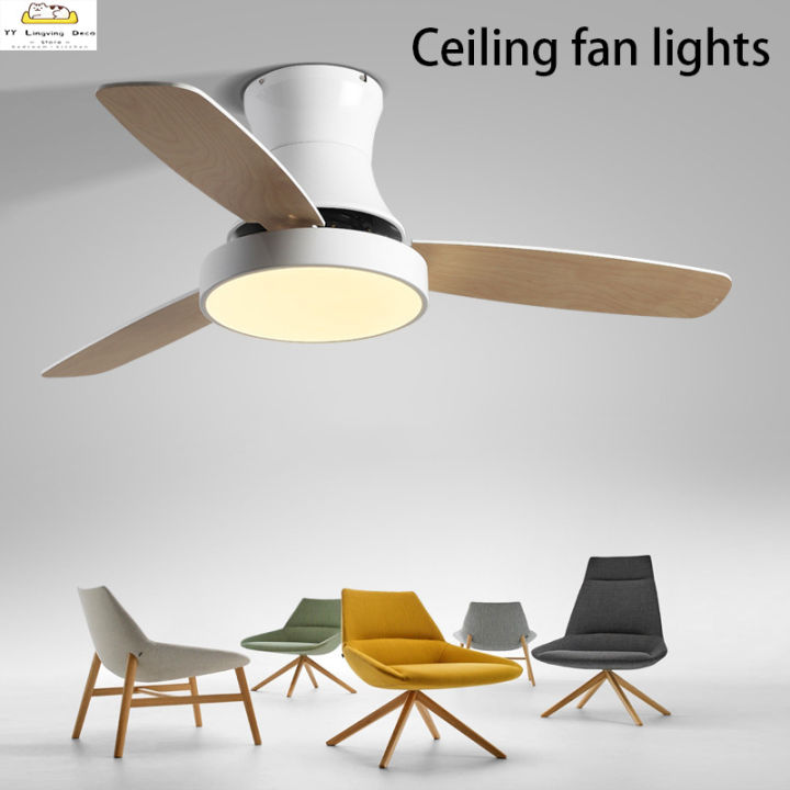 IBalody 48W LED Ceiling Fan With Light - 6 Speed Silent Fan For Bedroom