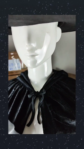 Velvets Hooded Halloween Cape with Witch Hat Scythe Gloves Set Adult Vampiric Death Cloak Cosplay Party Witch Costume