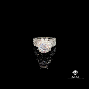 N1174 Nhẫn nữ hột cao đính đá CZ cao cấp sáng lấp lánh