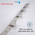 Móc treo quần áo inox sus 304 bóng cao cấp- móc áo kiểu hàng dày thủ công tỉ mỉ Rina. 