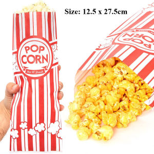 50pcs Popcorn Boxes Paper Popcorn Bucket Popcorn Bowls Popcorn Bags