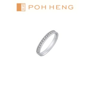 Poh Heng Jewellery 18K Cherish Radiance Diamond Band in White Gold