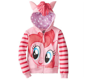 YIYANG Áo Khoác Cardigan Bé Gái Hình Ponys Hoạt Hình Áo Len Áo Nỉ Dây Kéo Hoodies Dài Tay Áo Trùm Đầu Quần Áo Trẻ Em Thời Trang Thường Ngày Cotton Xuân Thu Đông