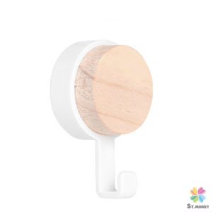 MD ตะขออเนกประสงค์ แขวน ไม่ต้องเจาะ ทนทาน ตกแต่งด้วนลายไม้ home hook