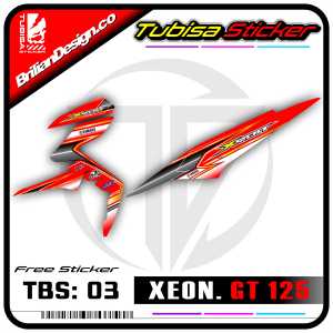 Sticker Striping Variasi Xeon GT 125 - Stiker Striping List Motor Xeon GT 125. TBS.03