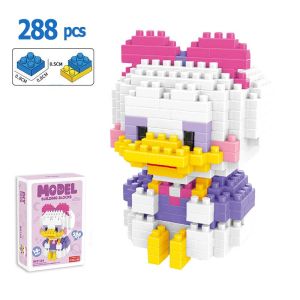 Mainan Bricks Disney Nano Block DIY karakter kartun Mini Puzzle Mainan Anak Perempuan
