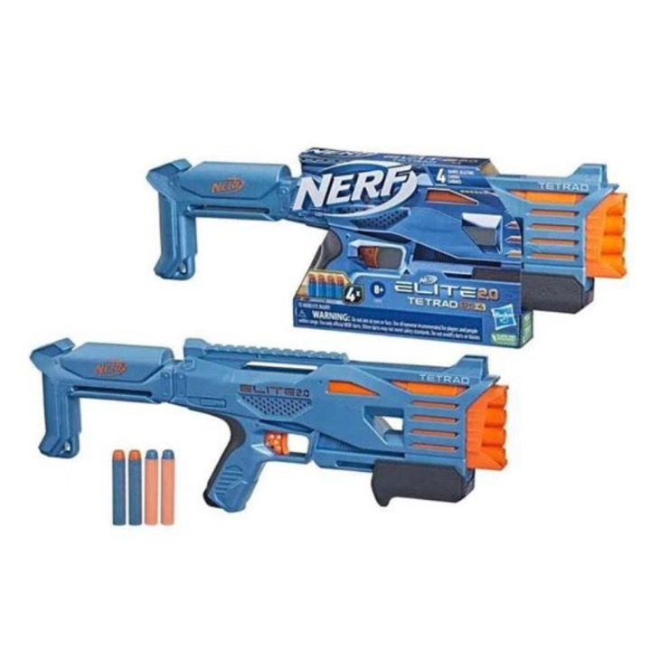 Nerf Elite 2.0 Tetrad QS-4 Blaster Includes 4 Nerf Elite Darts With 4 ...