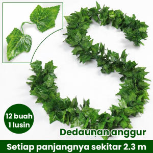 1 lusin/12 lembar tanaman merambat bunga wisteria bunga buatan bunga plastik dekorasi
